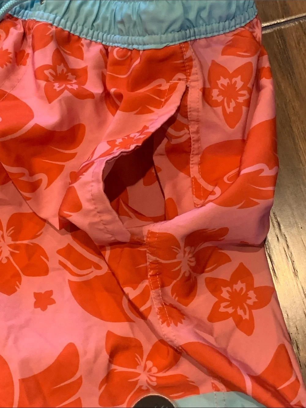 Neff Mens Pink Red Floral Duck Print Board Shorts Swim Trunks Medium